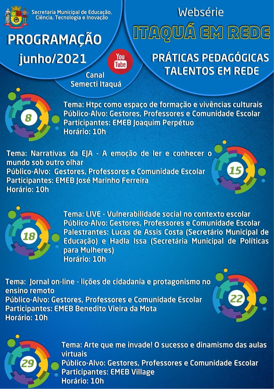 Websérie Itaquá em Rede abordará práticas pedagógicas de sucesso na edição de junho