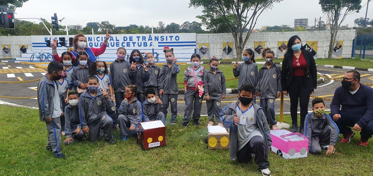 Emeb Cícero Antonio Ramalho finaliza Projeto Ecoviver na Escola Municipal de Trânsito de Itaqua