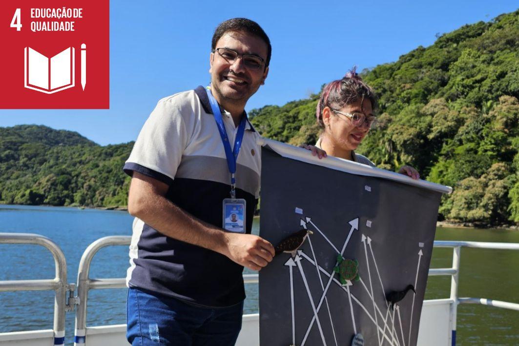 Educação participa de capacitação do projeto Barco Escola, em Bertioga